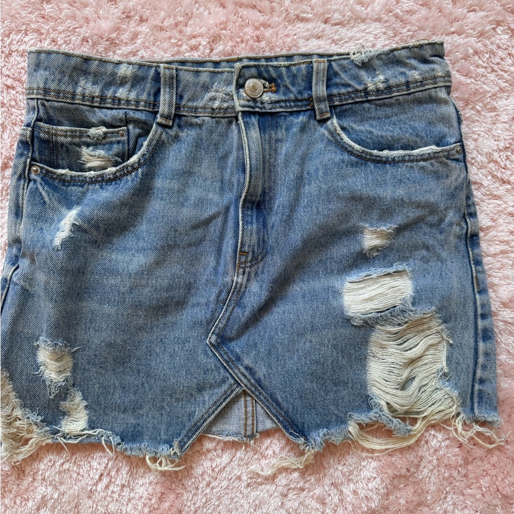 Zara Blue Denim Skirt